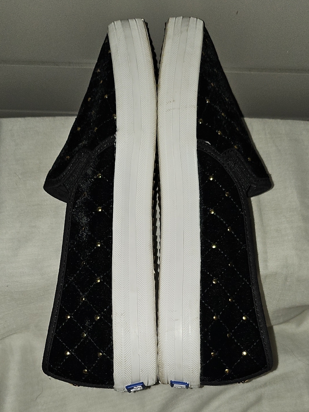 Keds X Kate Spade New York Double Decker Quilted Velvet Sneakers Sz 8 - Picture 12 of 14